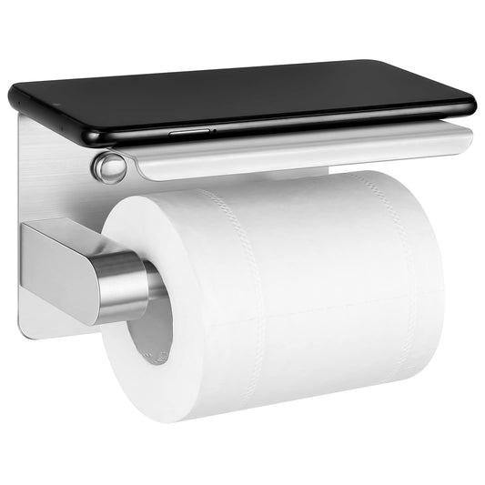 Toilettenpapierhalter mit Ablage Edelstahl